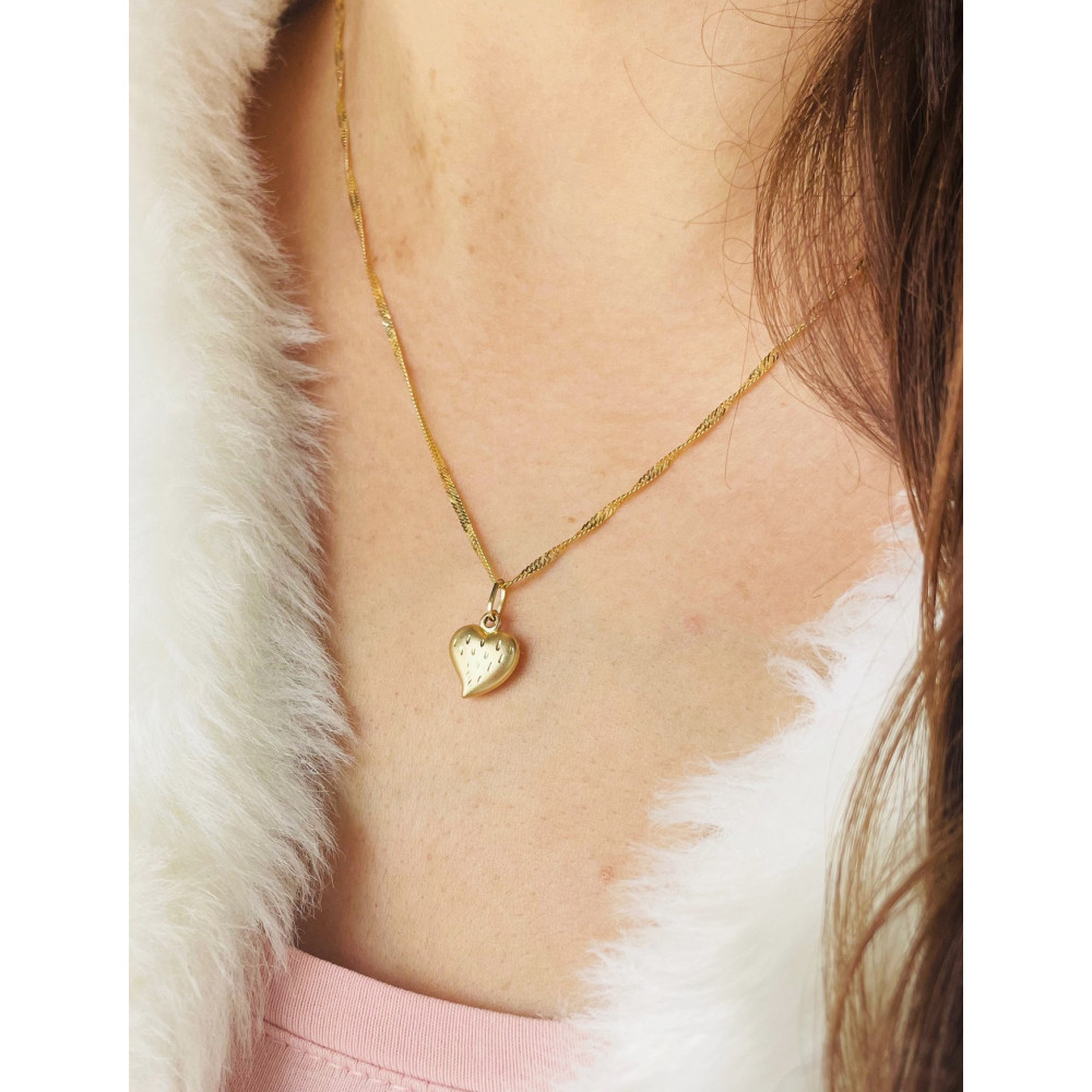 Anhänger Herz Kettenanhänger Gelbgold Goldanhänger 585er 14KT