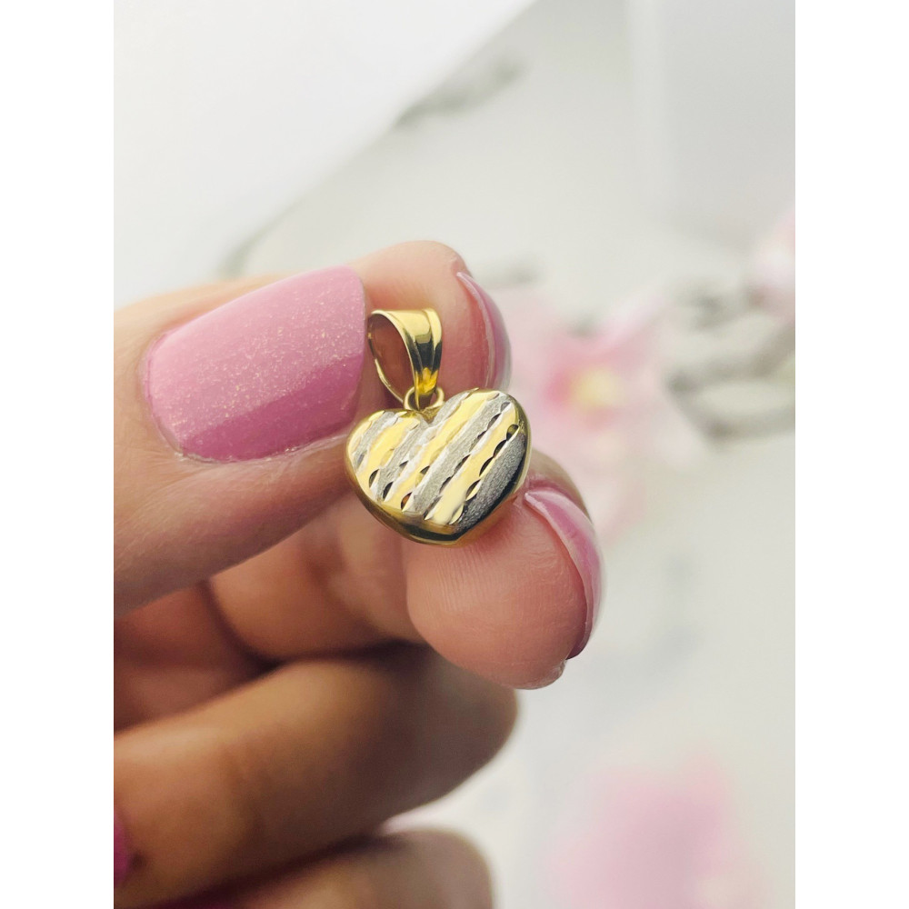 Anhänger Herz Kettenanhänger Gelbgold Goldanhänger 585er 14KT