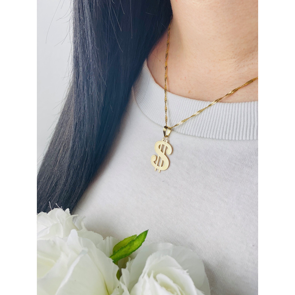 copy of Złoty wisiorek zawieszka rozeta ażurowa