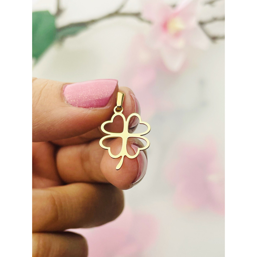 copy of Złoty wisiorek zawieszka rozeta ażurowa