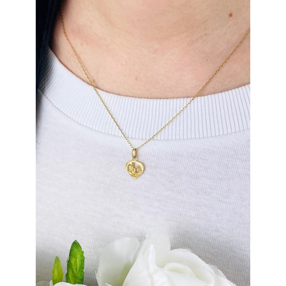 copy of Złoty wisiorek zawieszka rozeta ażurowa