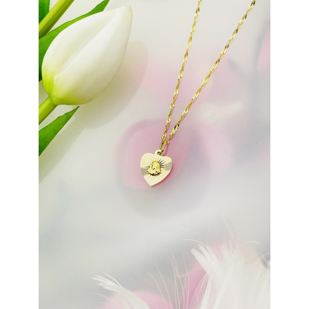 Anhänger Madonna Maria Goldanhänger Erstkommunion 585er 14KT