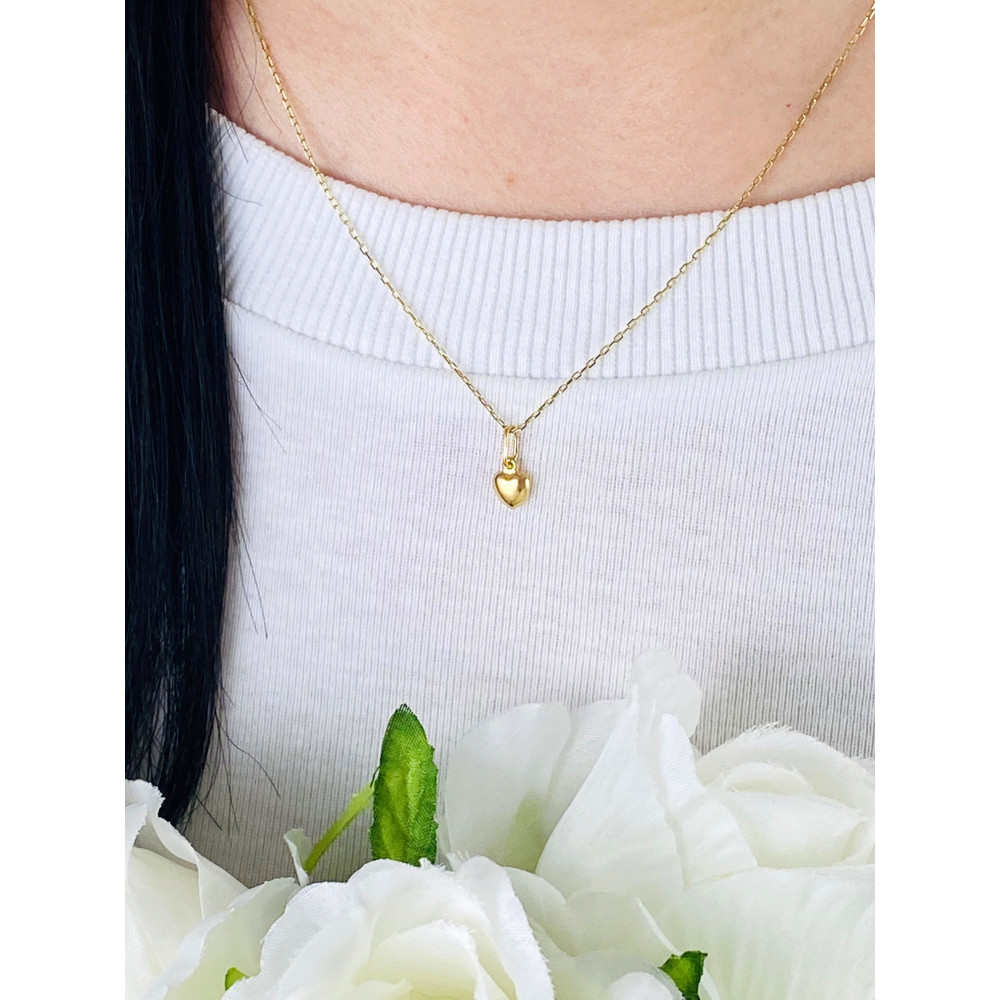 Złoty wisiorek zawieszka serce