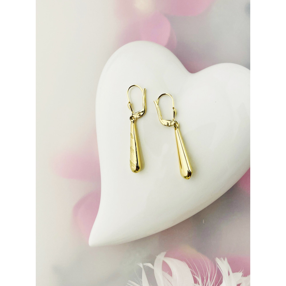 Gold Ohrringe Ohrhänger Ohrstecker Ohrschmuck Paar Gelbgold 585er 14KT