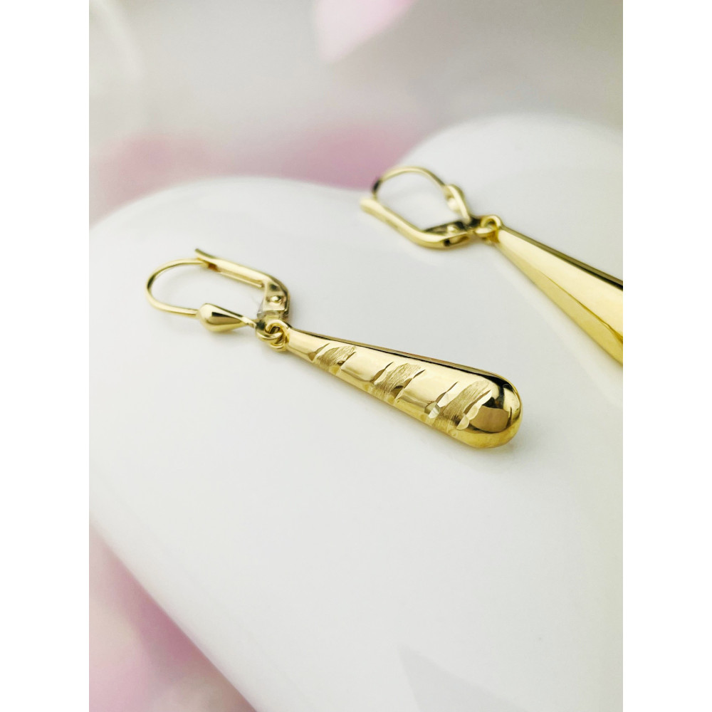 Gold Ohrringe Ohrhänger Ohrstecker Ohrschmuck Paar Gelbgold 585er 14KT