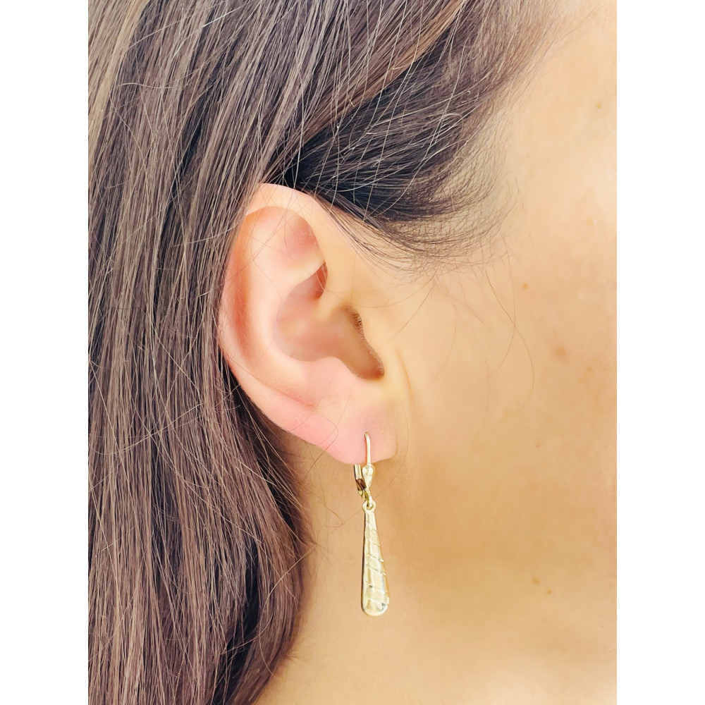 Gold Ohrringe Ohrhänger Ohrstecker Ohrschmuck Paar Gelbgold 585er 14KT