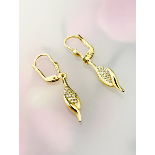 Gold Ohrringe mit Zirkonia Ohrhänger Ohrstecker Ohrschmuck Paar Gelbgold 585er 14KT