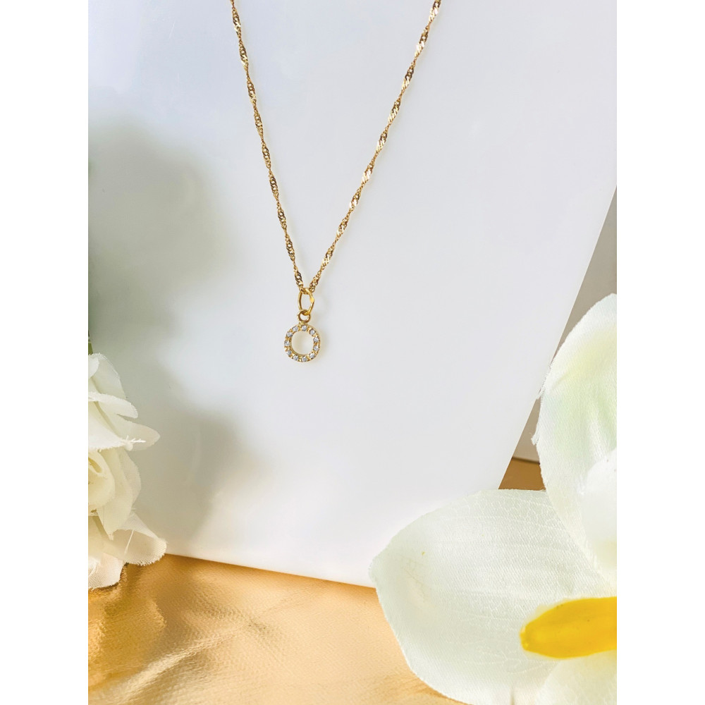 copy of Złoty wisiorek zawieszka rozeta ażurowa