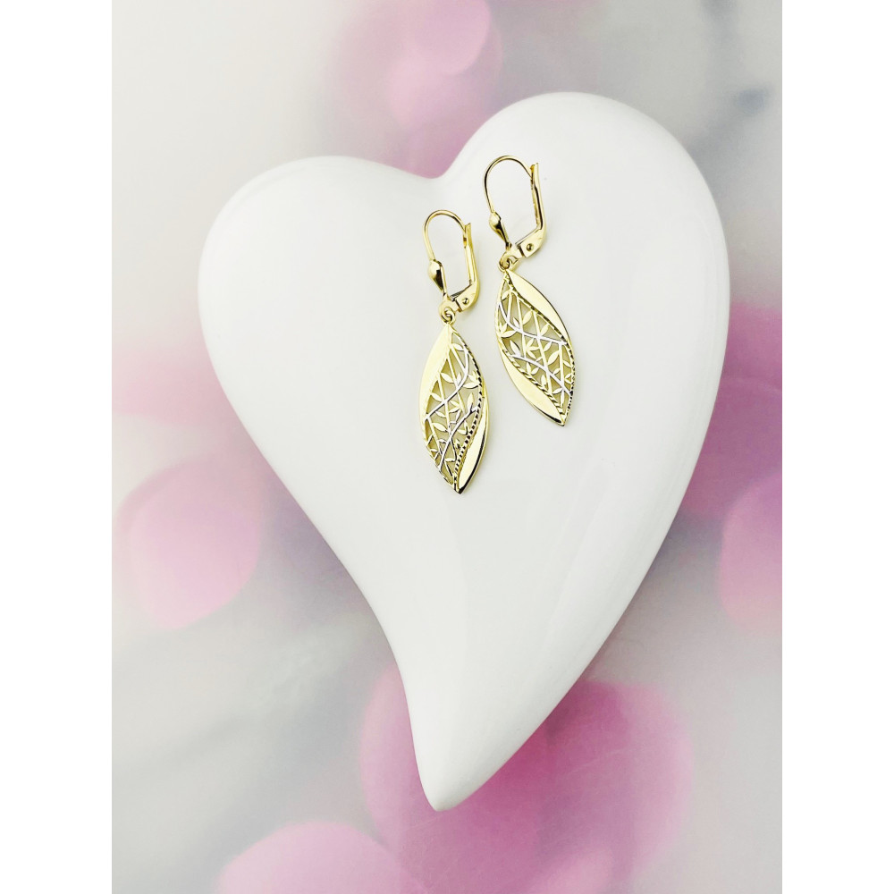 Gold Ohrringe Ohrhänger Ohrstecker Ohrschmuck Paar Gelbgold 585er 14KT