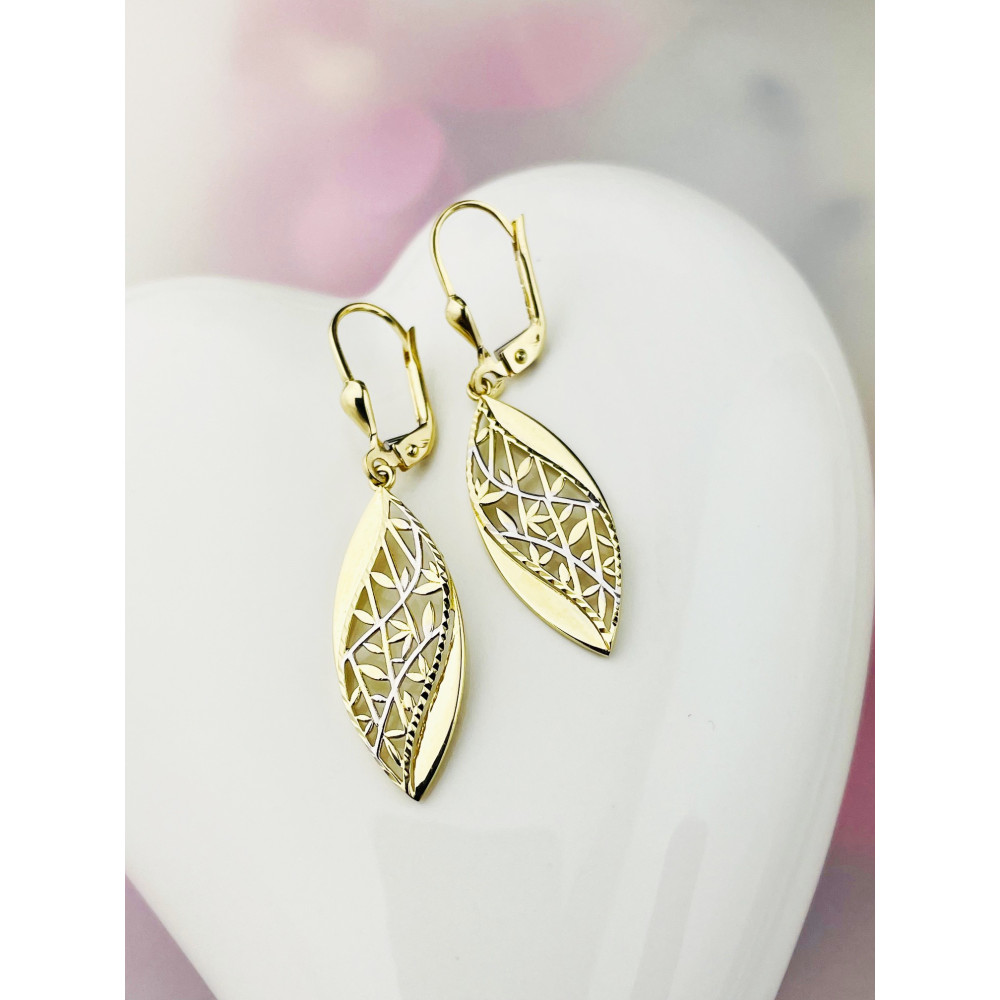 Gold Ohrringe Ohrhänger Ohrstecker Ohrschmuck Paar Gelbgold 585er 14KT