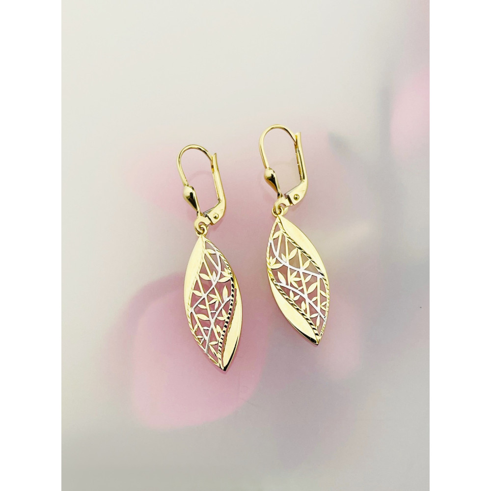 Gold Ohrringe Ohrhänger Ohrstecker Ohrschmuck Paar Gelbgold 585er 14KT