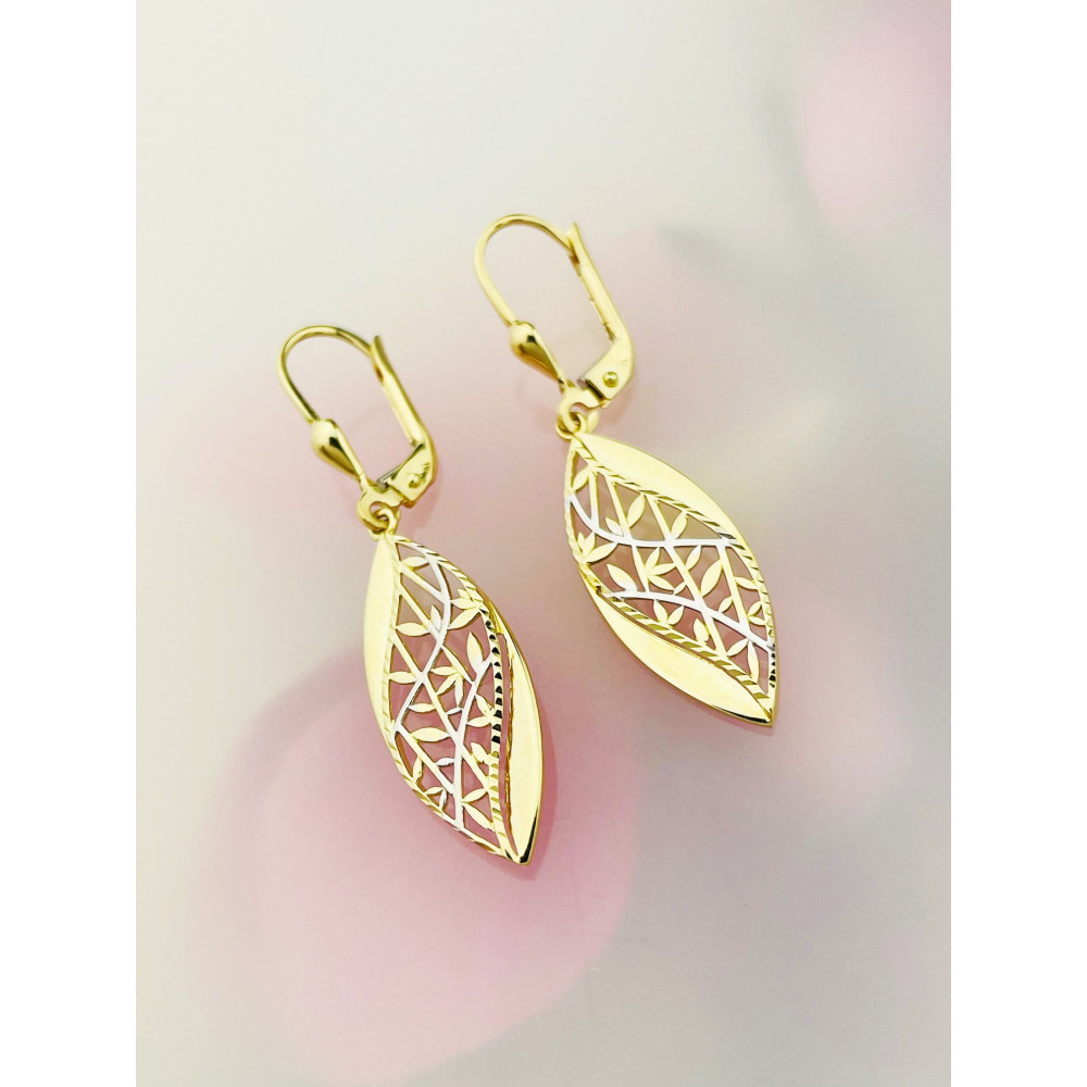 Gold Ohrringe Ohrhänger Ohrstecker Ohrschmuck Paar Gelbgold 585er 14KT