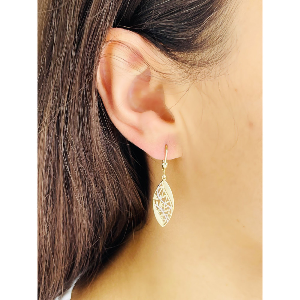 Gold Ohrringe Ohrhänger Ohrstecker Ohrschmuck Paar Gelbgold 585er 14KT