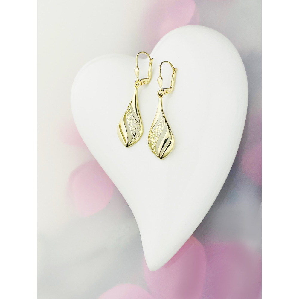 Gold Ohrringe Ohrhänger Ohrstecker Ohrschmuck Paar Gelbgold 585er 14KT