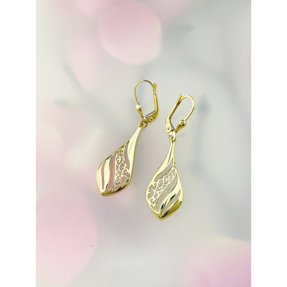 Gold Ohrringe Ohrhänger Ohrstecker Ohrschmuck Paar Gelbgold 585er 14KT