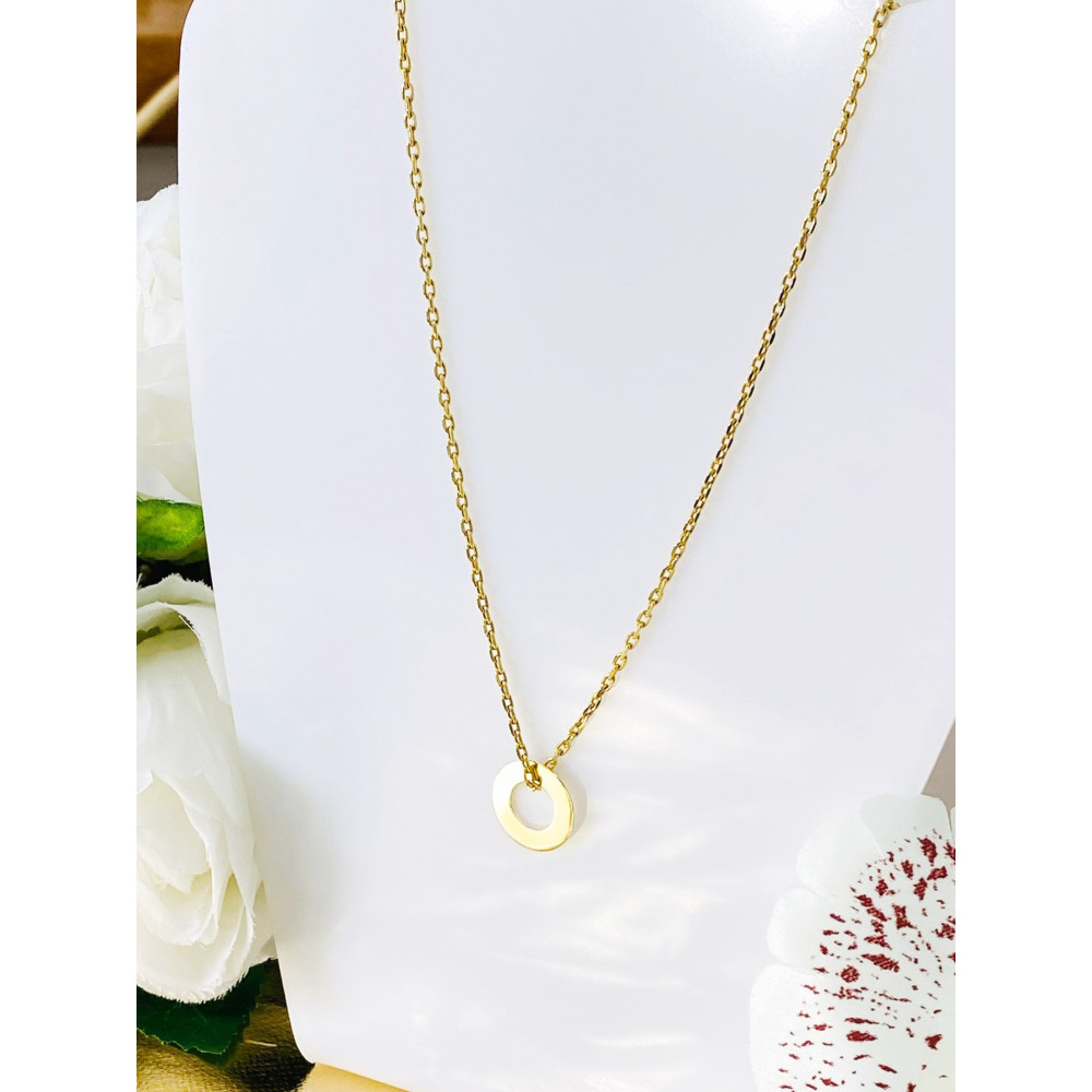 Złota zawieszka wisiorek kółko