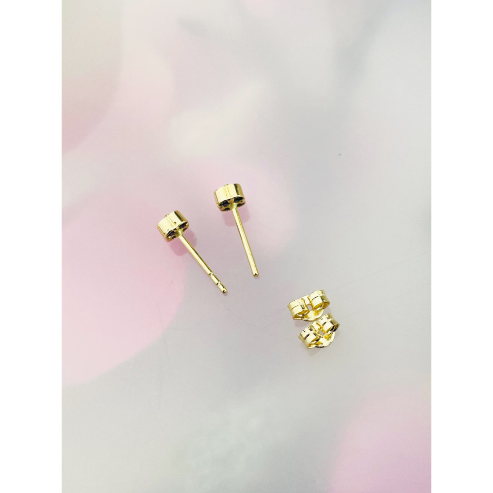 Gold Ohrringe Kleeblatt mit Onyx Ohrhänger Ohrstecker Ohrschmuck Gelbgold Gold 585er 14KT