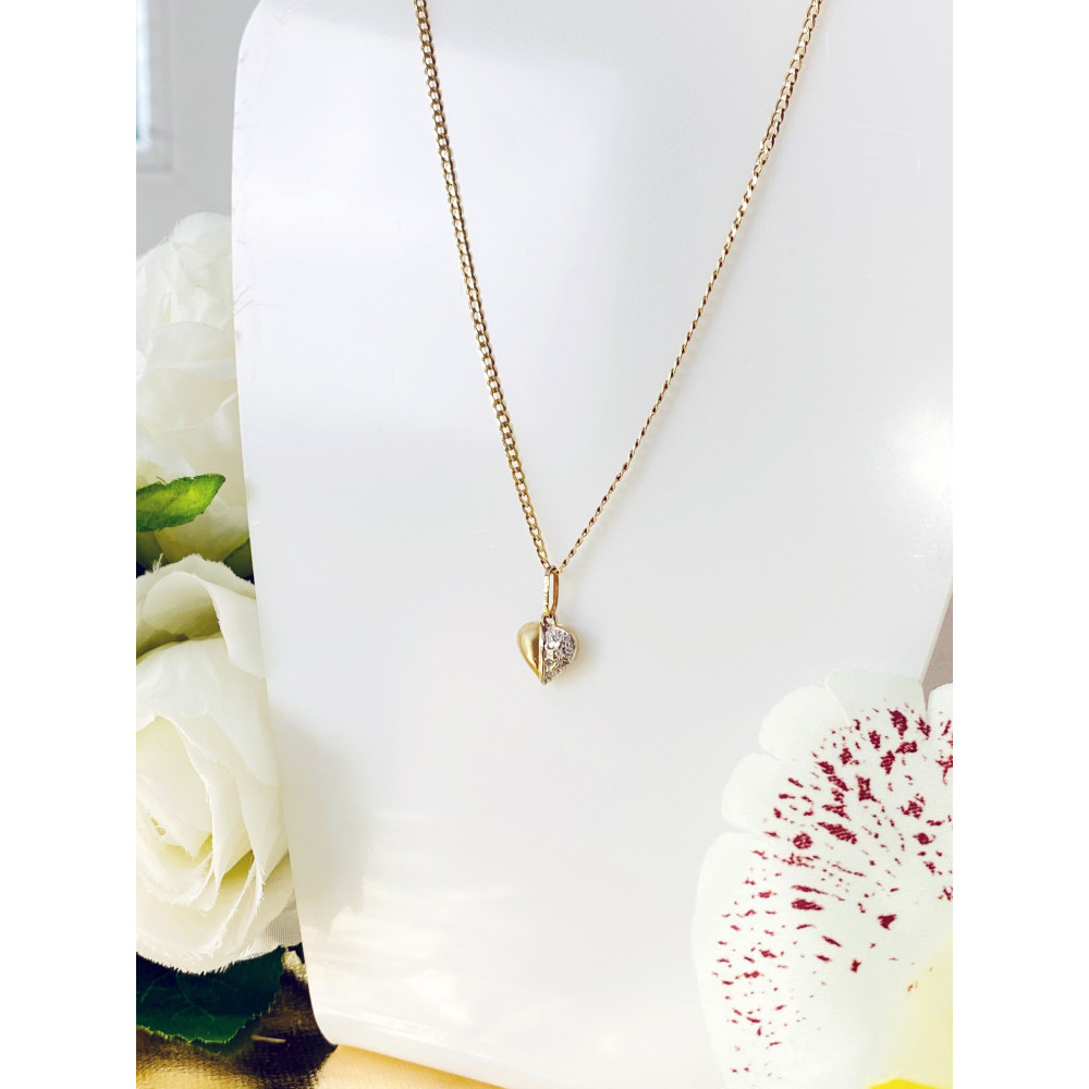 Złota zawieszka wisiorek serce