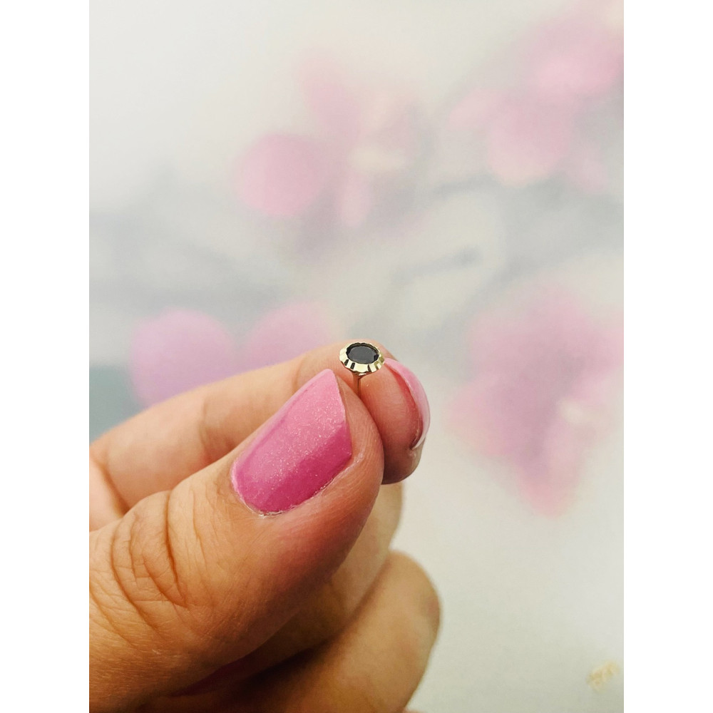 Gold Ohrringe Kugel mit Onyx Ohrhänger Ohrstecker Ohrschmuck Gelbgold Gold 585er 14KT