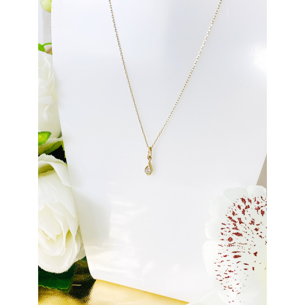 Złota zawieszka wisiorek wisiorek łezka