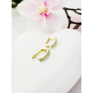 Ohrringe mit Zirkonia Ohrhänger Ohrstecker Ohrschmuck Gelbgold Paar 585er 14KT