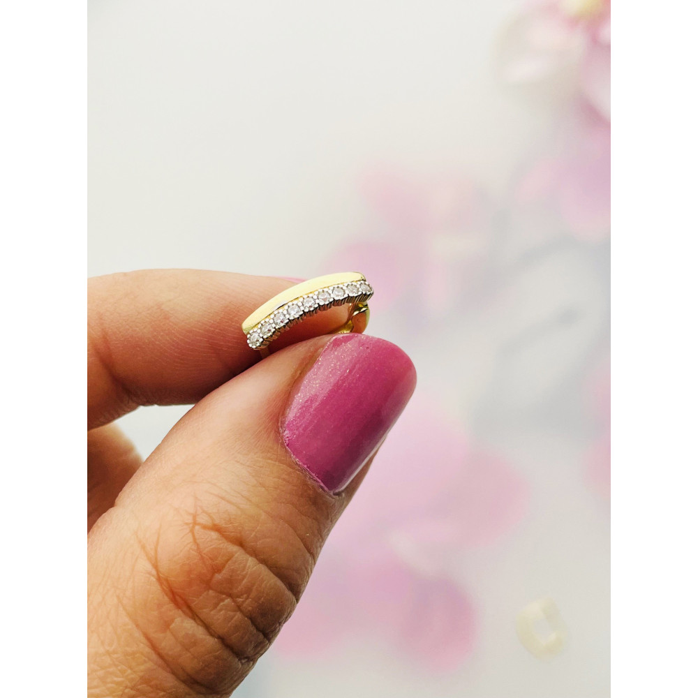 Ohrringe mit Zirkonia Ohrhänger Ohrstecker Ohrschmuck Gelbgold Paar 585er 14KT