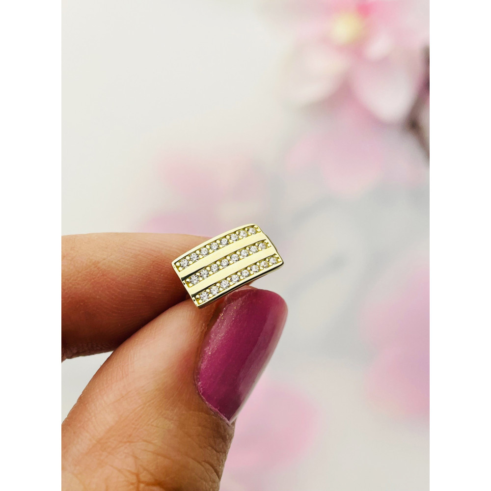 Ohrringe mit Zirkonia Ohrhänger Ohrstecker Ohrschmuck Gelbgold Paar 585er 14KT