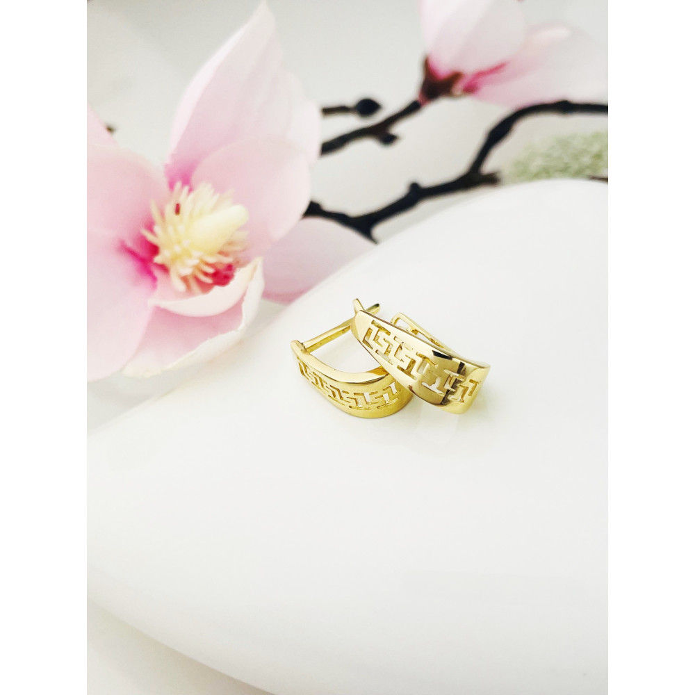 griechisch Ohrringe Ohrhänger Ohrstecker Ohrschmuck Gelbgold Paar 585er 14KT