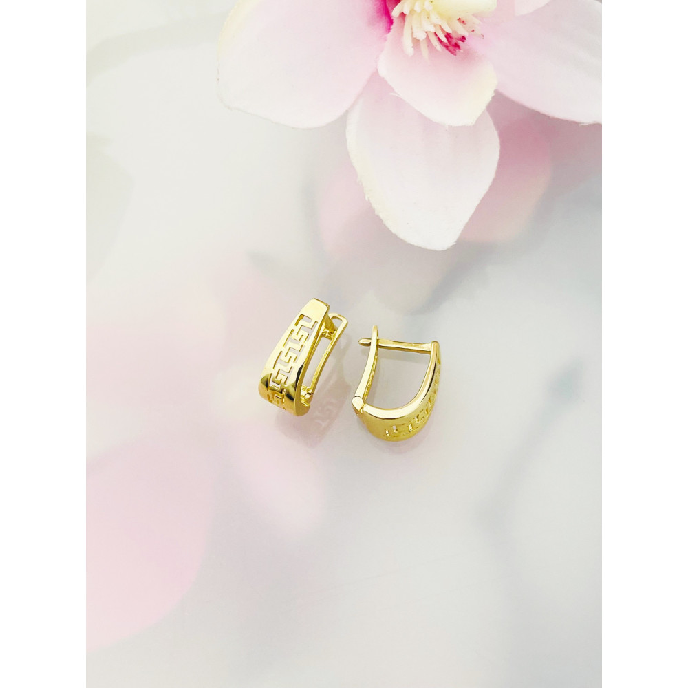 griechisch Ohrringe Ohrhänger Ohrstecker Ohrschmuck Gelbgold Paar 585er 14KT