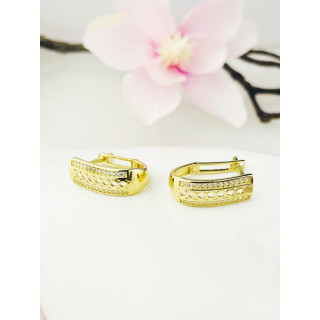 Ohrringe mit Zirkonia Ohrhänger Ohrstecker Ohrschmuck Gelbgold Paar 585er 14KT