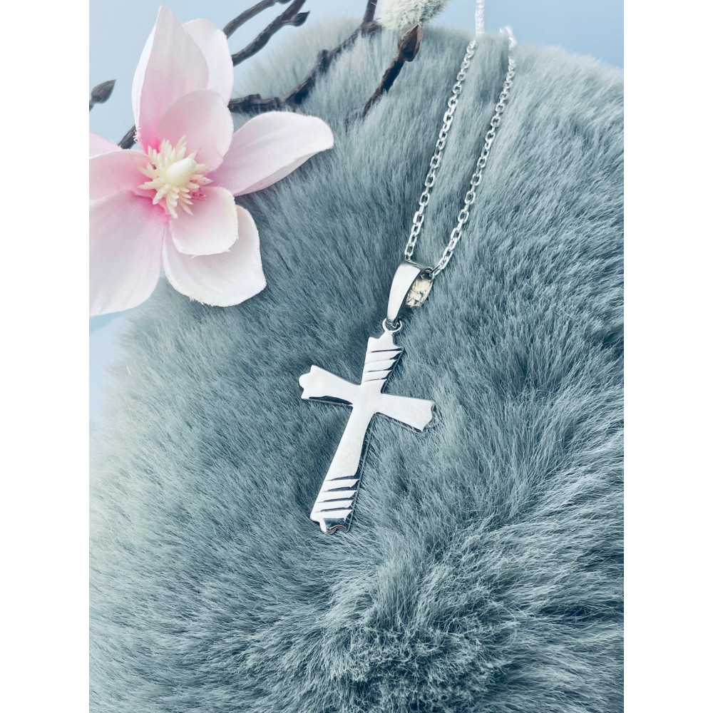 Silber Anhänger Kreuz  Erstkommunion Taufe