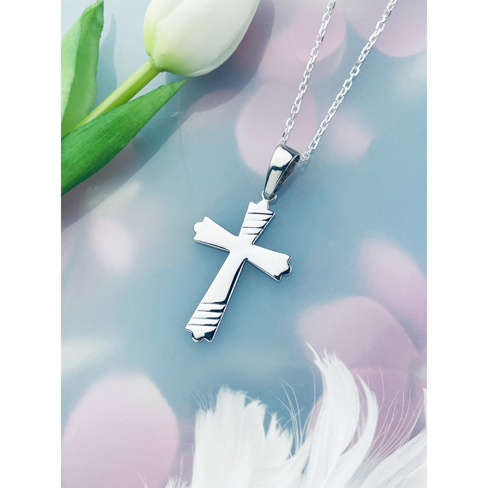 Silber Anhänger Kreuz  Erstkommunion Taufe