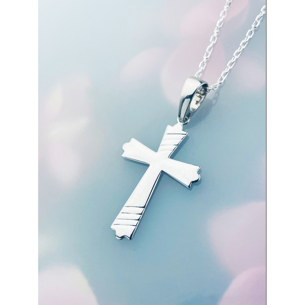 Silber Anhänger Kreuz  Erstkommunion Taufe