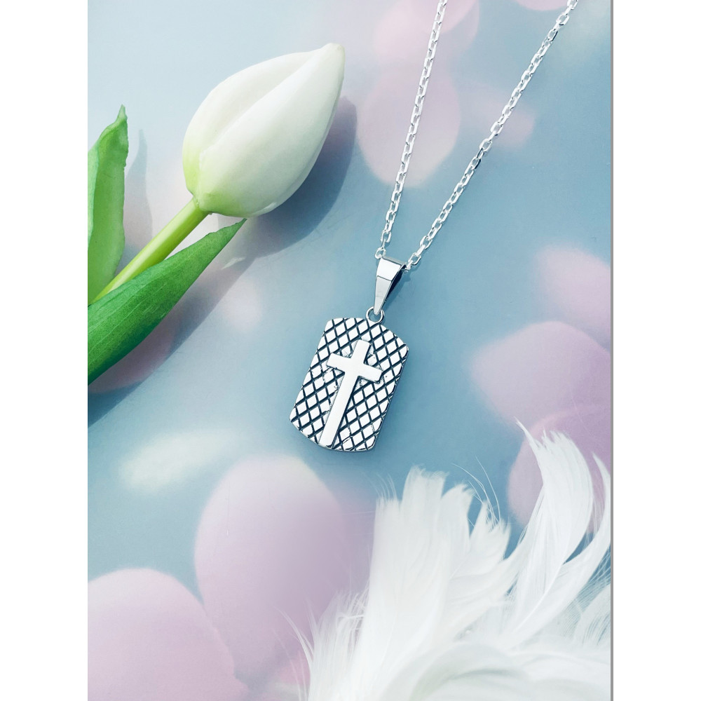 Silber Anhänger Kreuz  Erstkommunion 925er