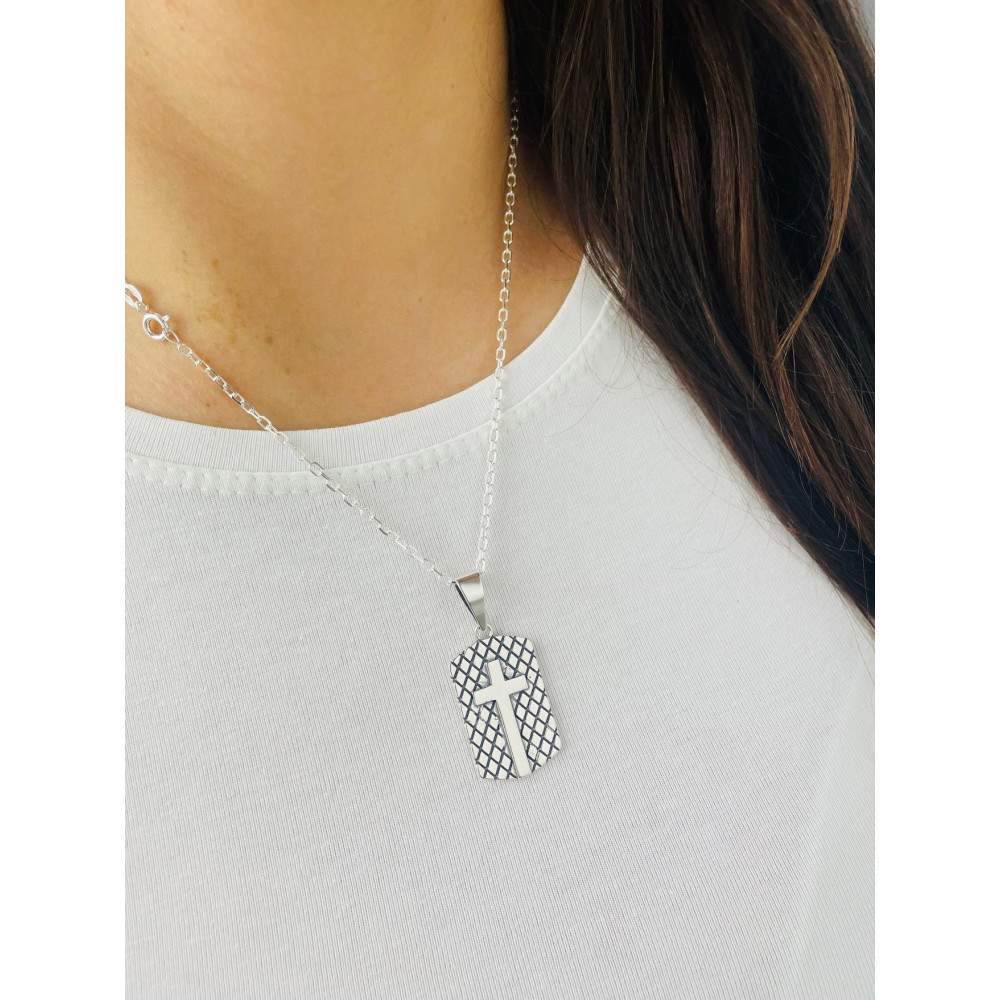 Silber Anhänger Kreuz  Erstkommunion 925er