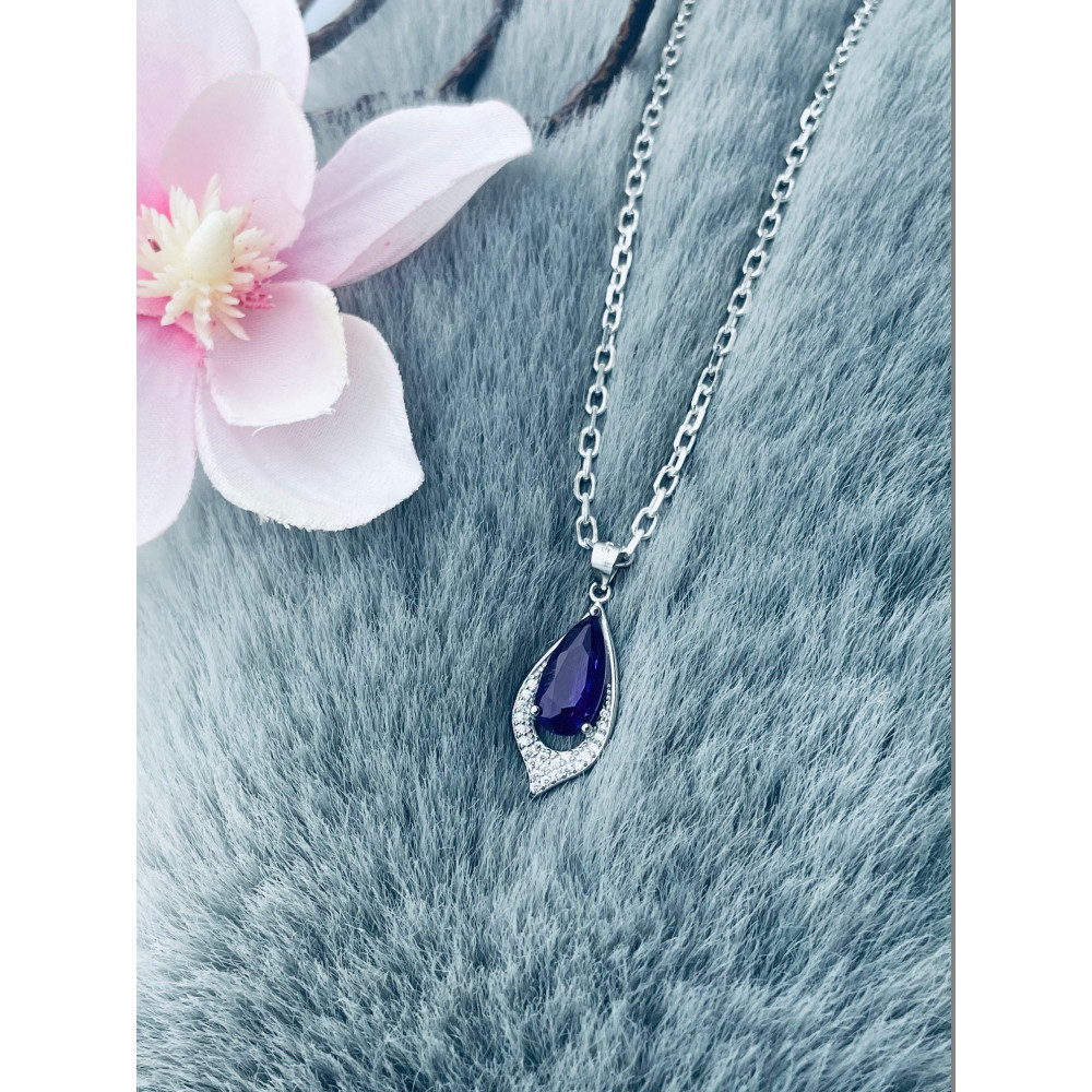 Träne 925 Silber Damen Medaillon Anhänger mit Zirkonia