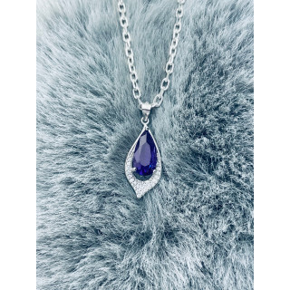 Träne 925 Silber Damen Medaillon Anhänger mit Zirkonia