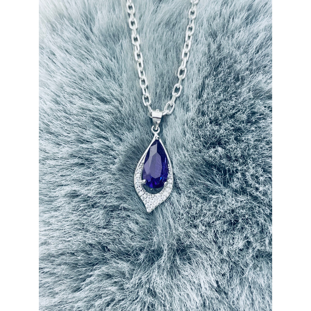 Träne 925 Silber Damen Medaillon Anhänger mit Zirkonia