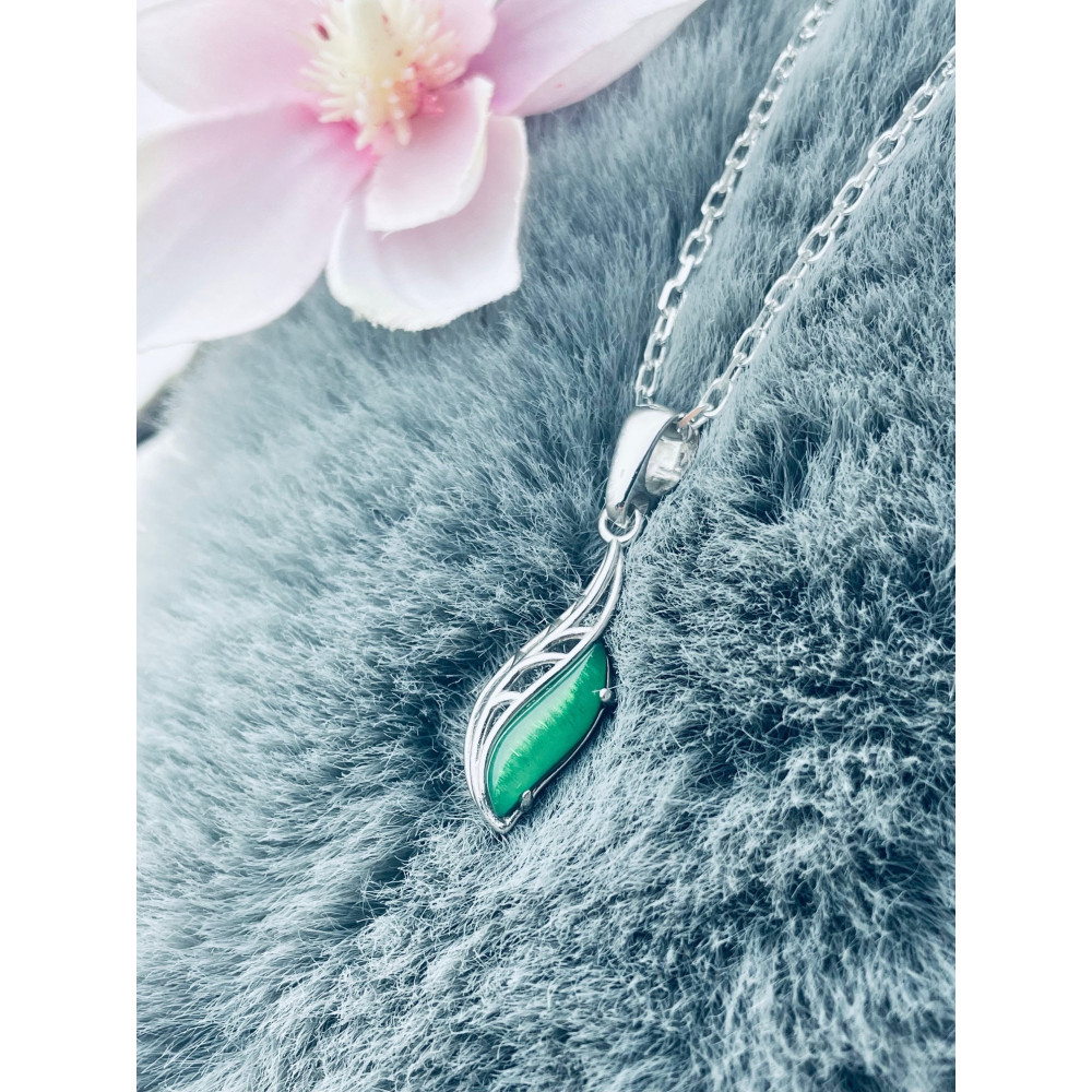 925 Silber Anhänger mit Obsidian