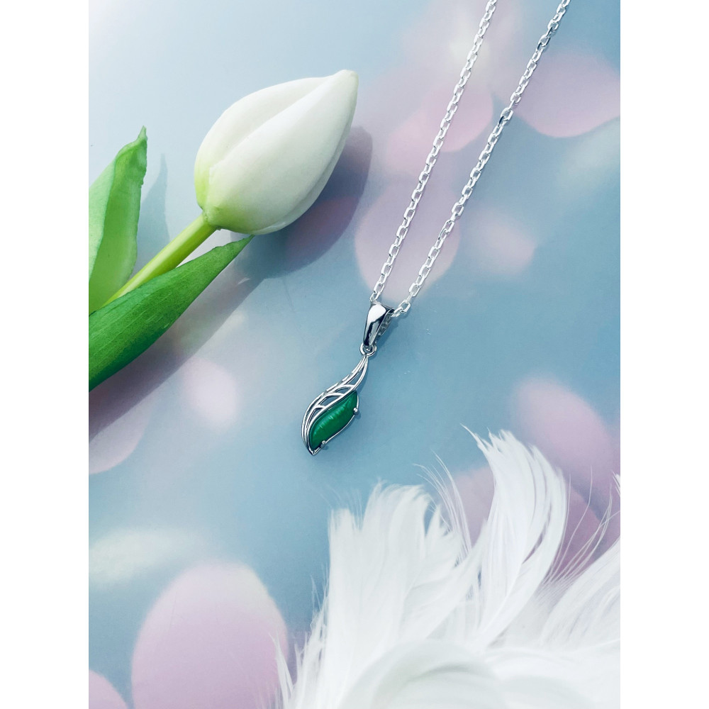 925 Silber Anhänger mit Obsidian