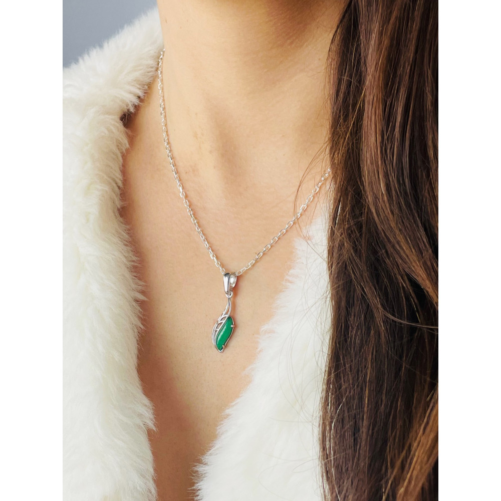 925 Silber Anhänger mit Obsidian