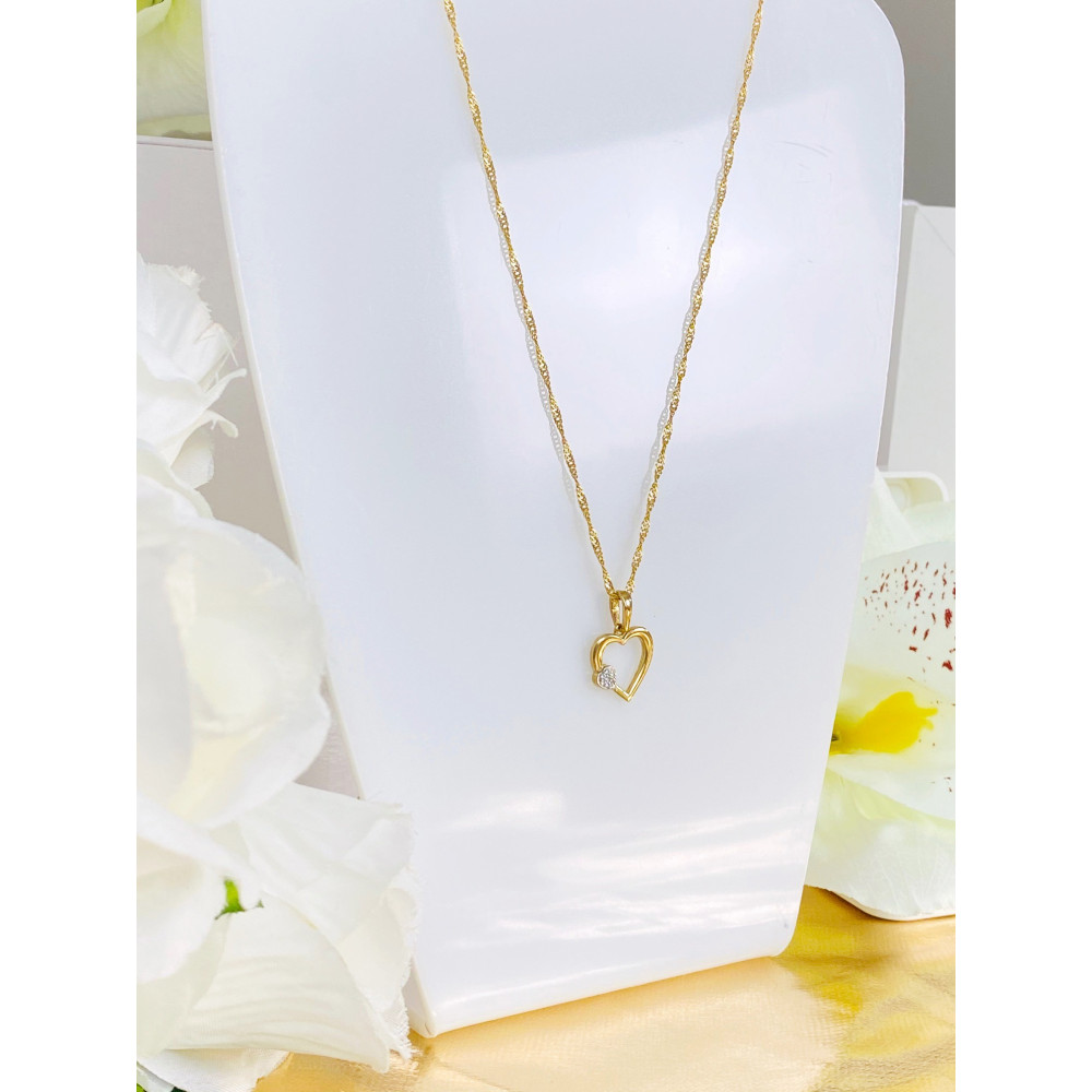 Złota zawieszka wisiorek serce