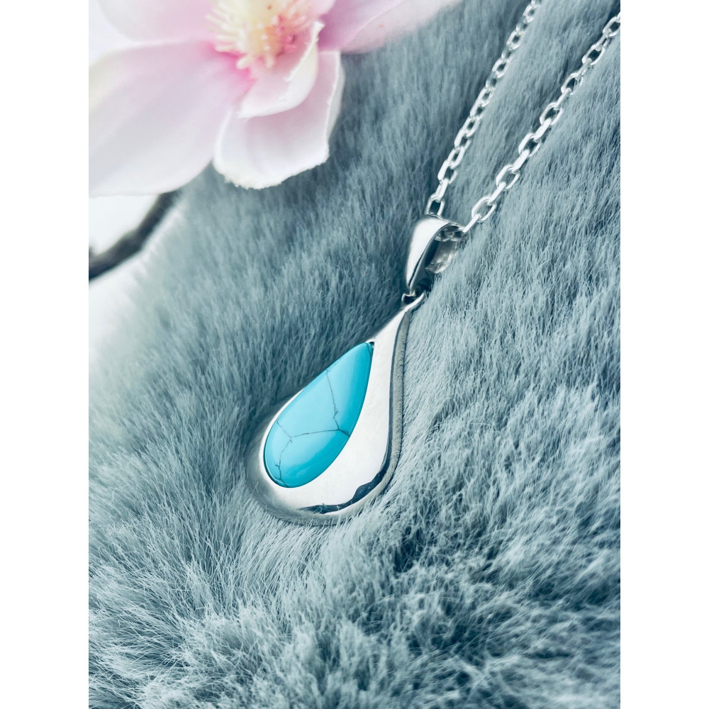 925 Silber Anhänger mit Türkis