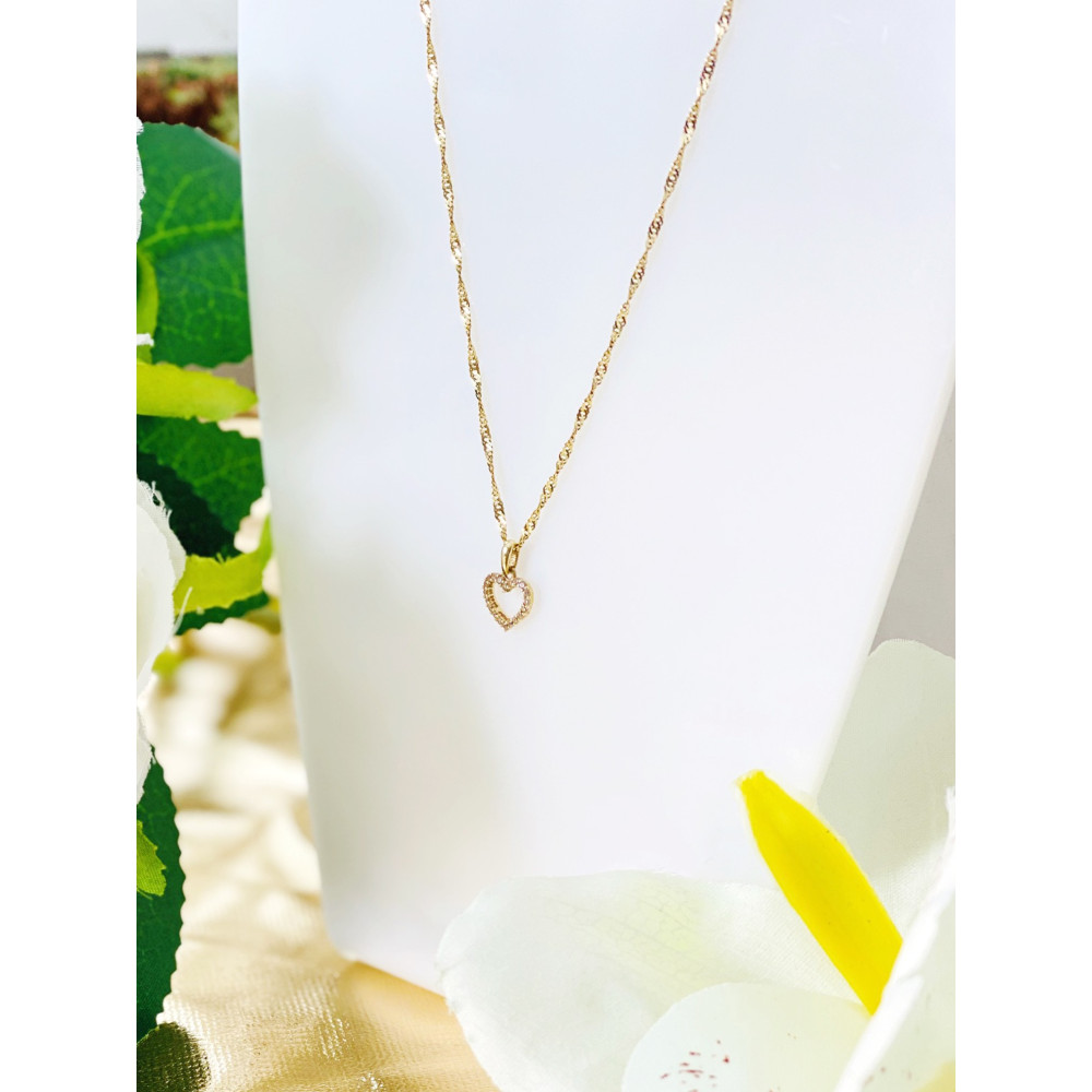 Złota zawieszka wisiorek serce