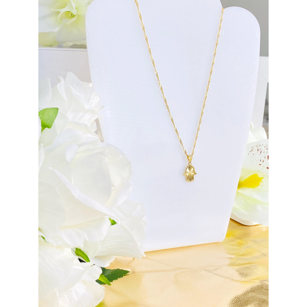 Złota zawieszka wisiorek ręka Fatimy