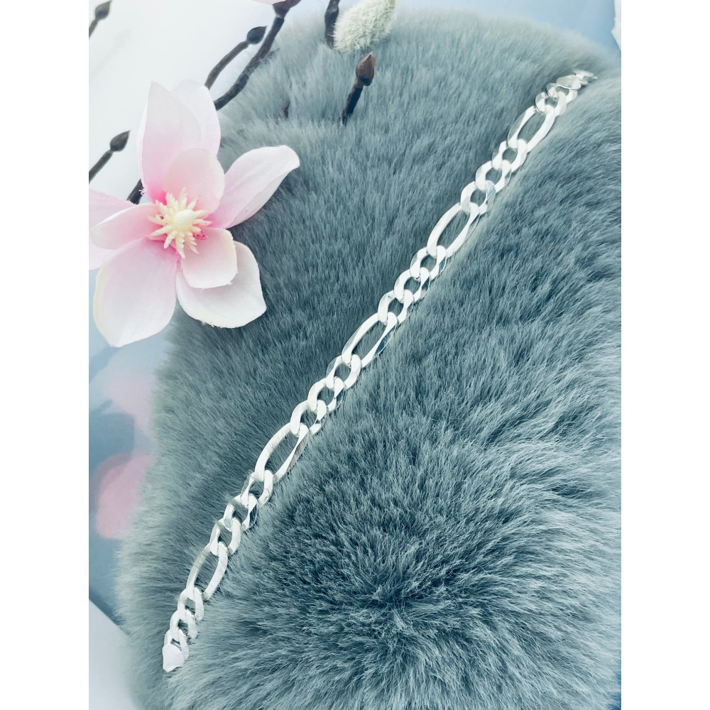 Silber 925 Figarokette Armband