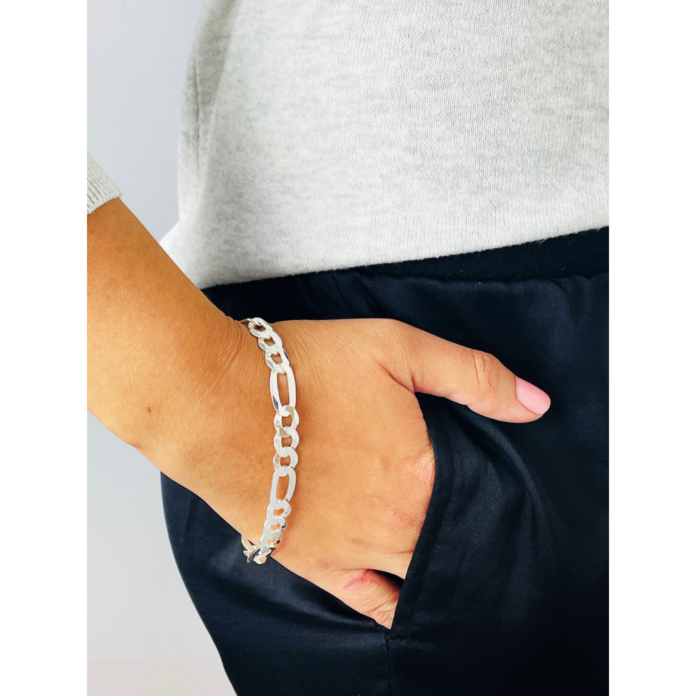 Silber 925 Figarokette Armband
