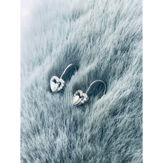 Herz 925 Silber Ohrringe mit Zirkonia