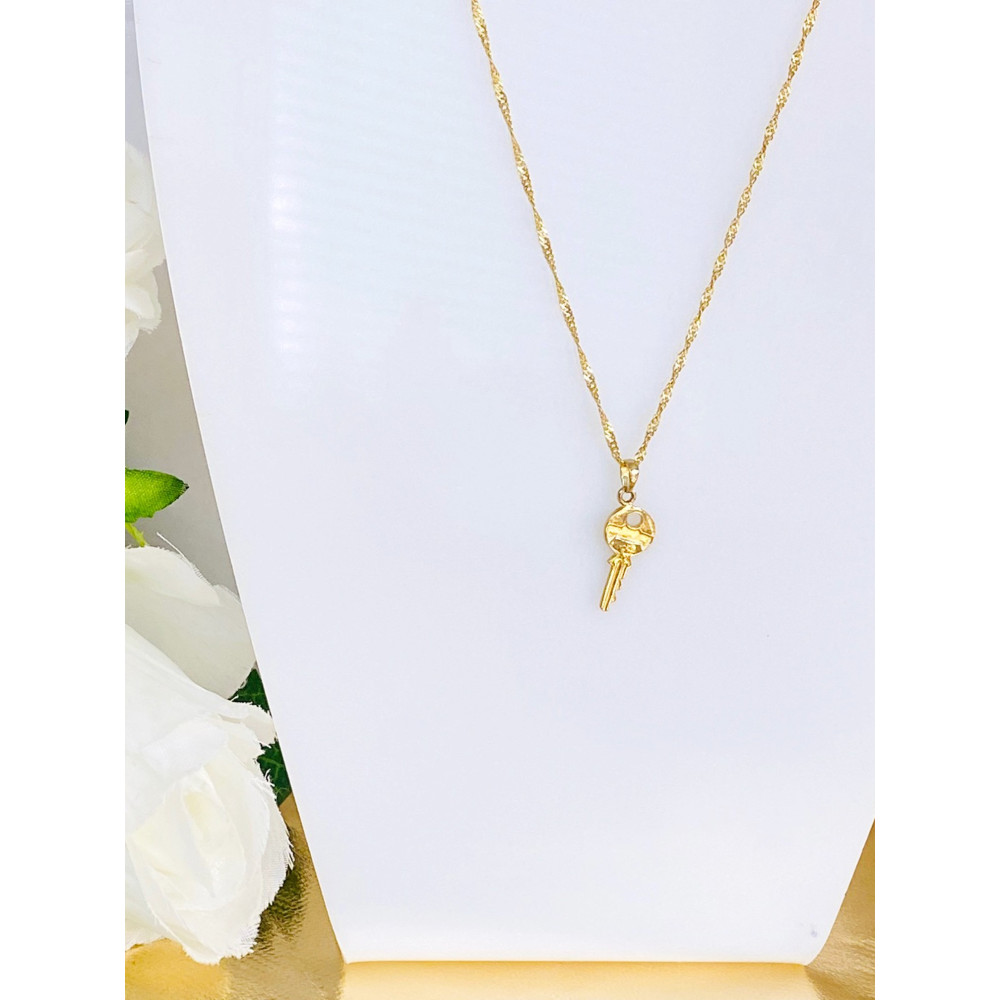 Złota zawieszka wisiorek klucz