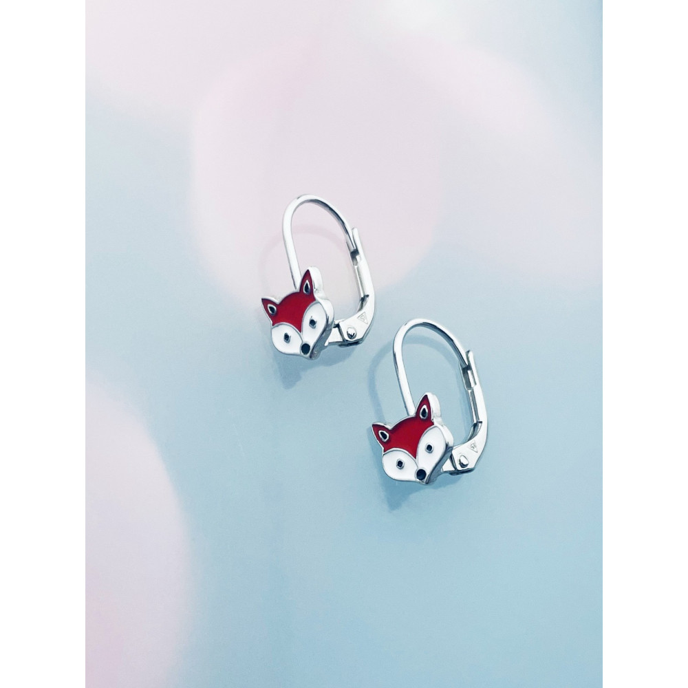 Fuchs 925 Silber Ohrringe